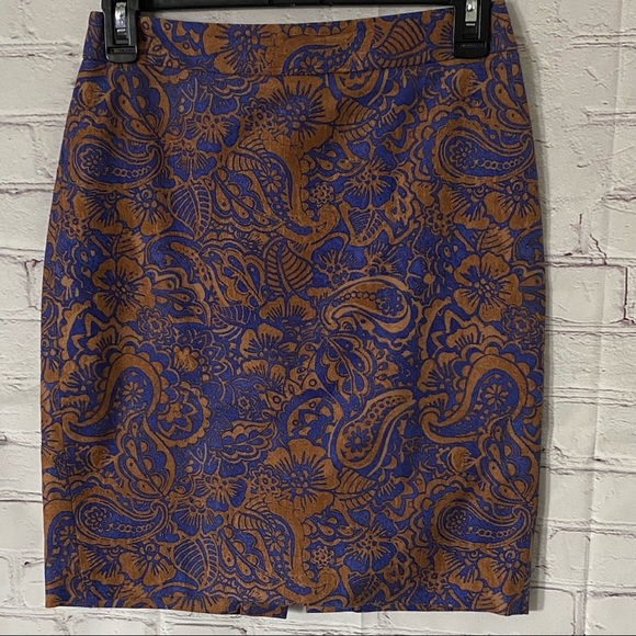 LOFT PETITE MIDI SKIRT PENCIL STYLE FLORAL PRINT SIZE 0P - Picture 1 of 8